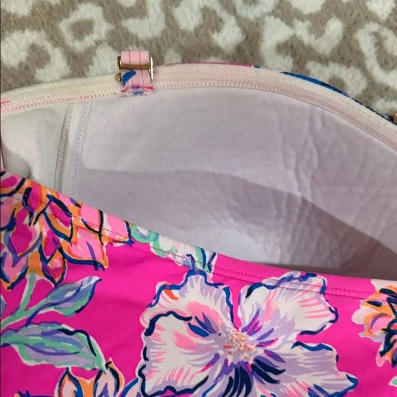 Lilly Pulitzer Pink Floral Halter One-Piece Swimsuit - Picture 12 of 12